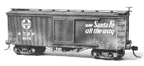 HO scale scratchbuilt model of a 36-foot boxcar