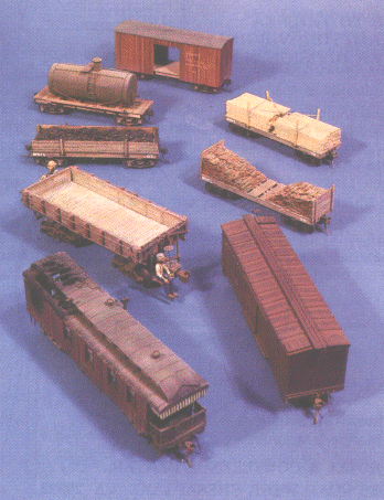 the boxcar, tank car, flatcar, gondola, and bulkhead flat are all Sn42 scratchbuilt models
