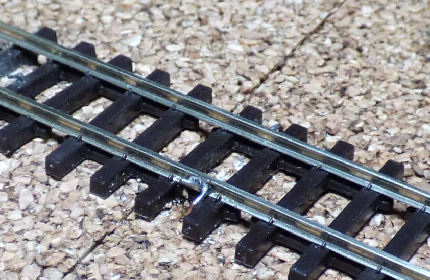 soldering model railway track